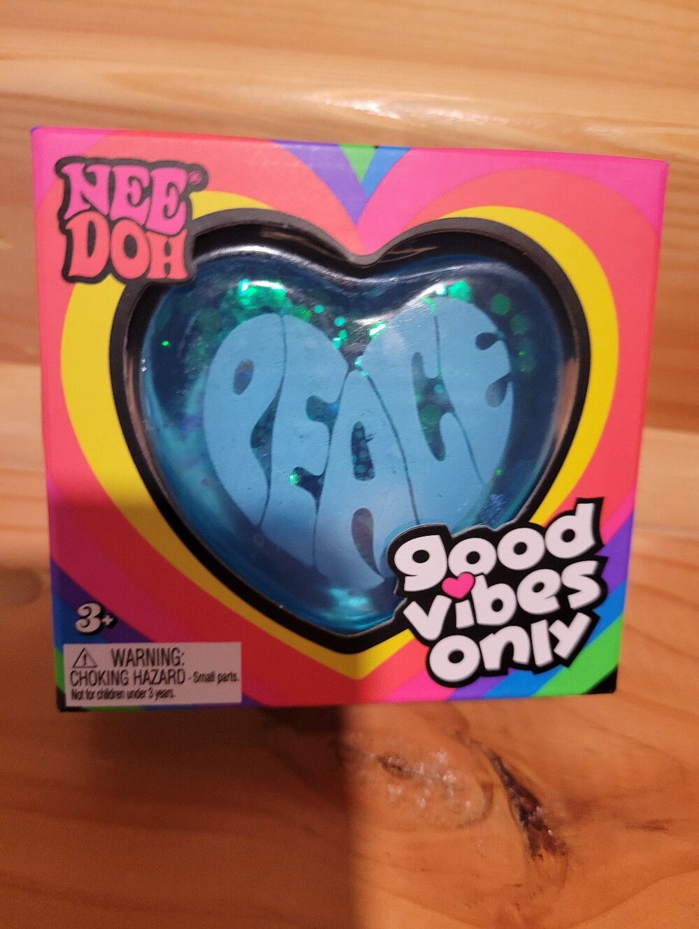 Nerdoh Heart Stress Toy - Blue "Peace" - Good Vibes Only